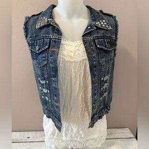 Cropped Jean Vest - NWT
